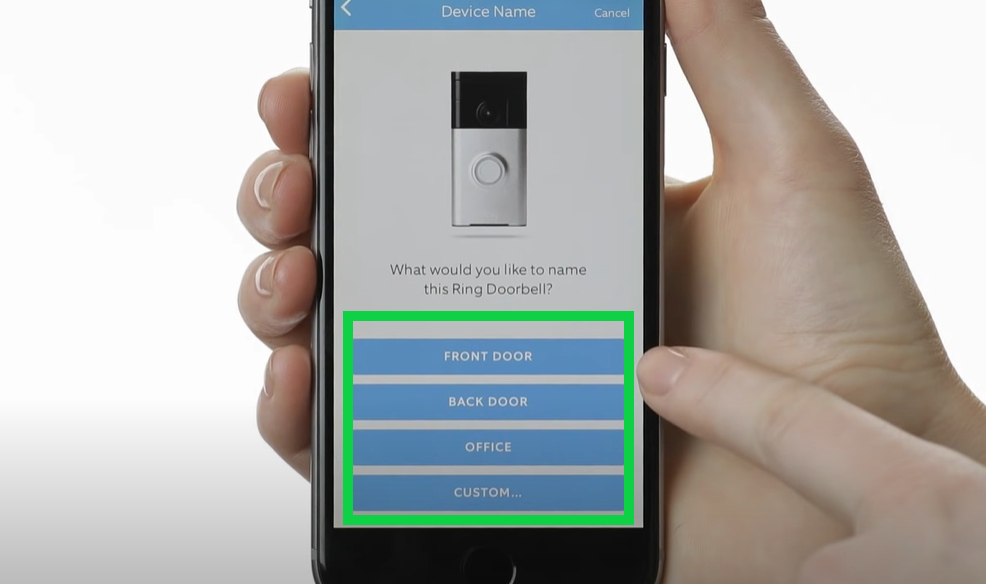 connecting ring doorbell to its app
